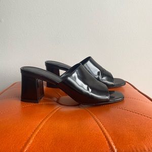 Urban Outfitters Square-Toe Block Heeled Mules